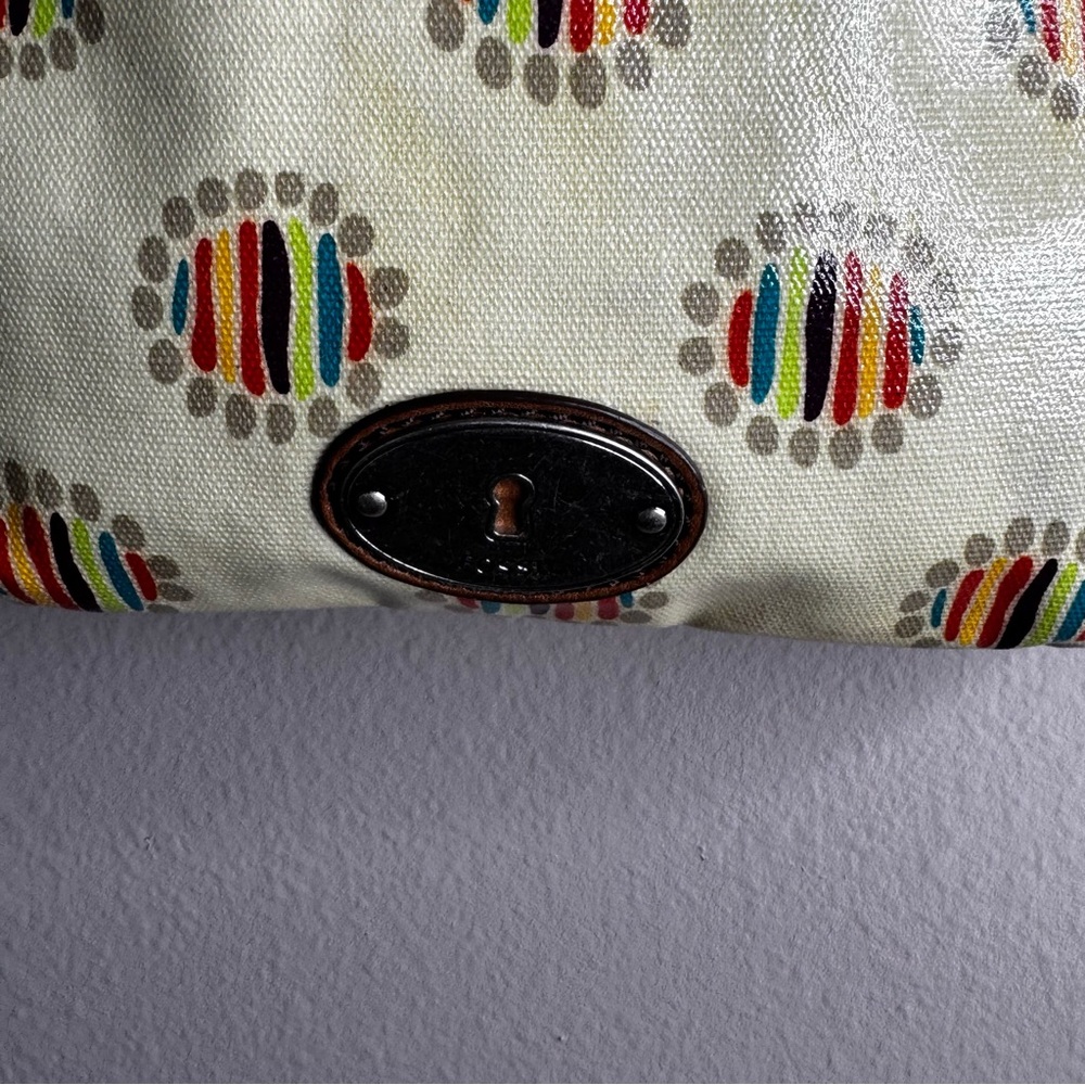 Fossil Coated Canvas Key Per Organizer Crossbod - image 8